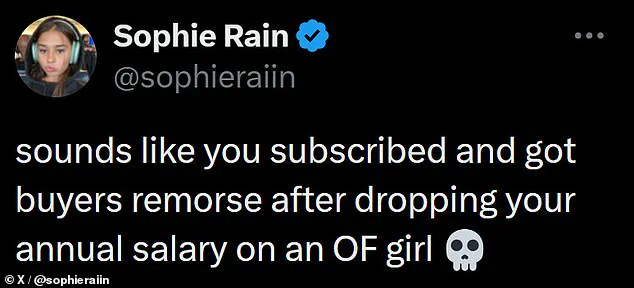 OnlyFans Star Sophie Rain Confronts Florida GOP Governor Candidate James Fishback Over 'Sin Tax' Proposal