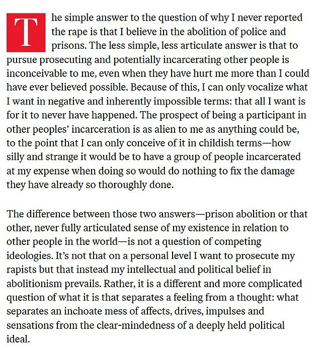 Privileged Access and the Silence: A Rape Survivor's Controversial Decision Not to Report