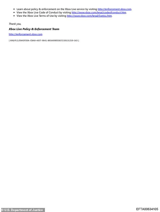 Department of Justice Releases Emails Showing Jeffrey Epstein Banned From Xbox Live in 2013 for Threatening Gamers