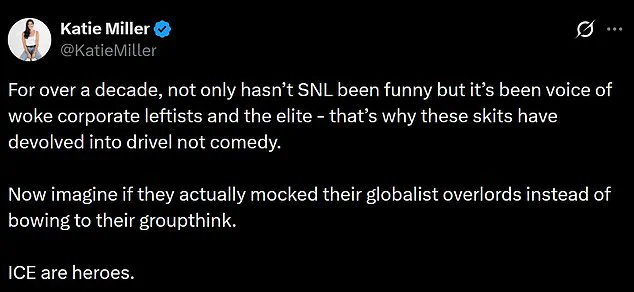 Katie Miller Slams SNL Over Border Czar Mockery, Calls Show 'Mouthpiece for Woke Elite'
