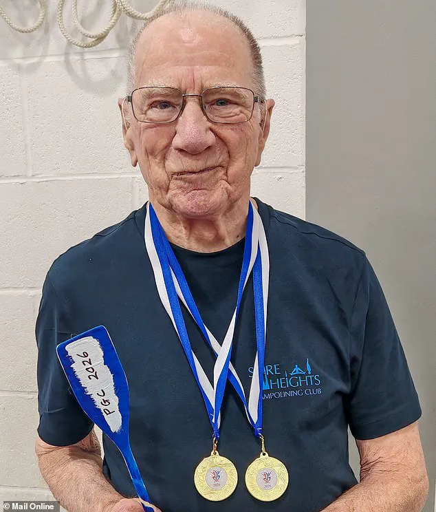 91-Year-Old Peter Quinney Defies Age with Stunning Trampoline Comeback, Wins Gold at 40s Event