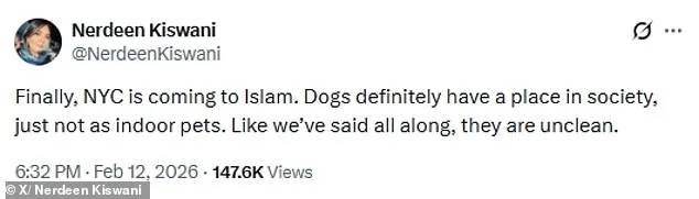 Palestinian Activist Sparks Debate Over Ban on Indoor Dogs, Citing Islamic Beliefs