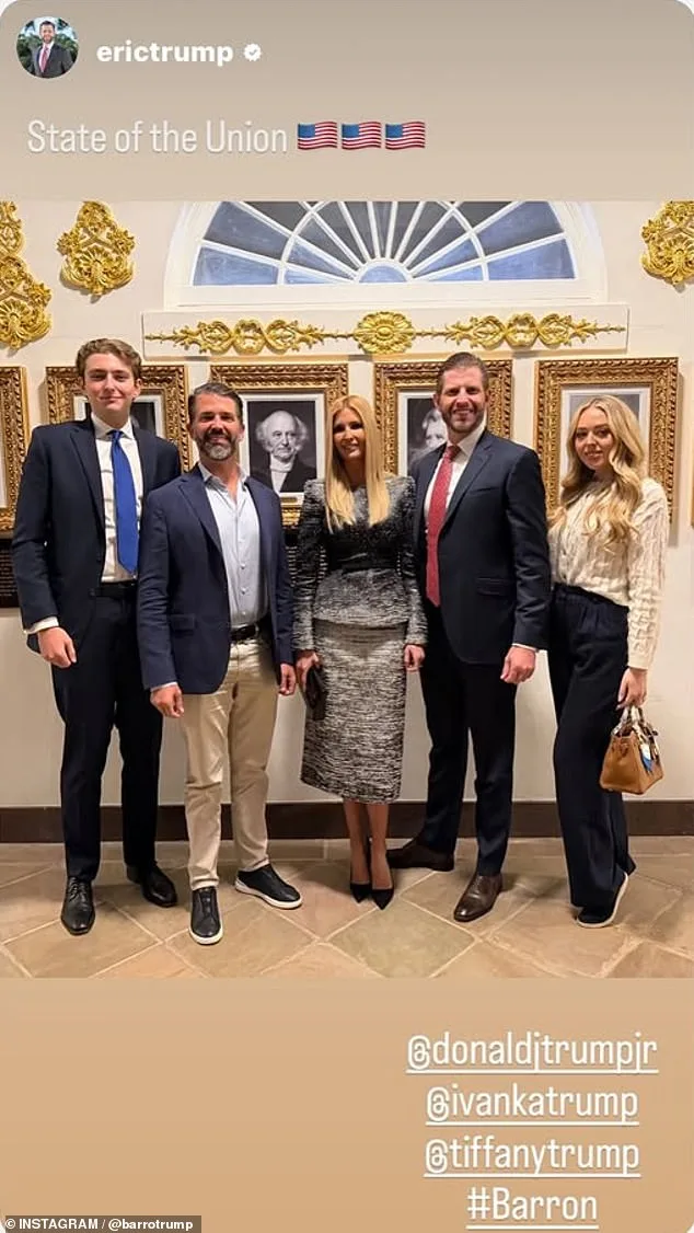 Barron Trump's Blue Tie Contrasts with Family's Red Ties, Sparking Speculation