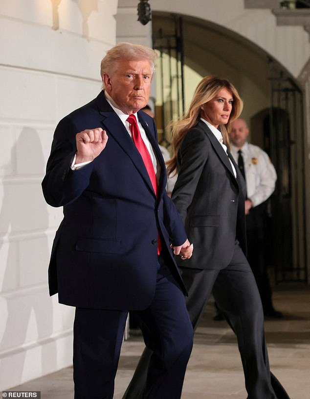 Barron Trump's Blue Tie Contrasts with Family's Red Ties, Sparking Speculation