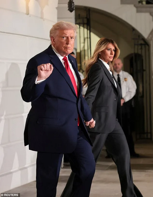 Barron Trump's Blue Tie Contrasts with Family's Red Ties, Sparking Speculation
