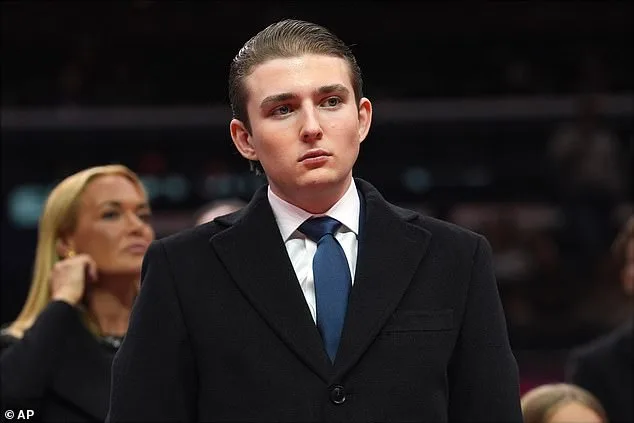 Barron Trump's Blue Tie Contrasts with Family's Red Ties, Sparking Speculation