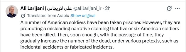 Pentagon Denies Iran's Claims of Fabricated Casualty Numbers and Alleged Captures of U.S. Personnel