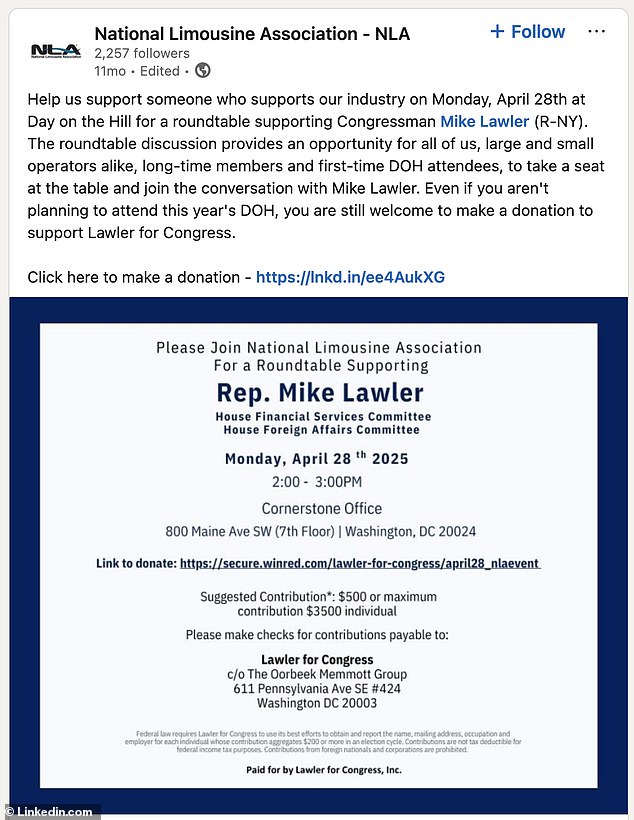 Rep. Mike Lawler Faces Scandal Over $150K in Lavish Campaign Spending, 'Limousine Lawler' Nickname Emerges