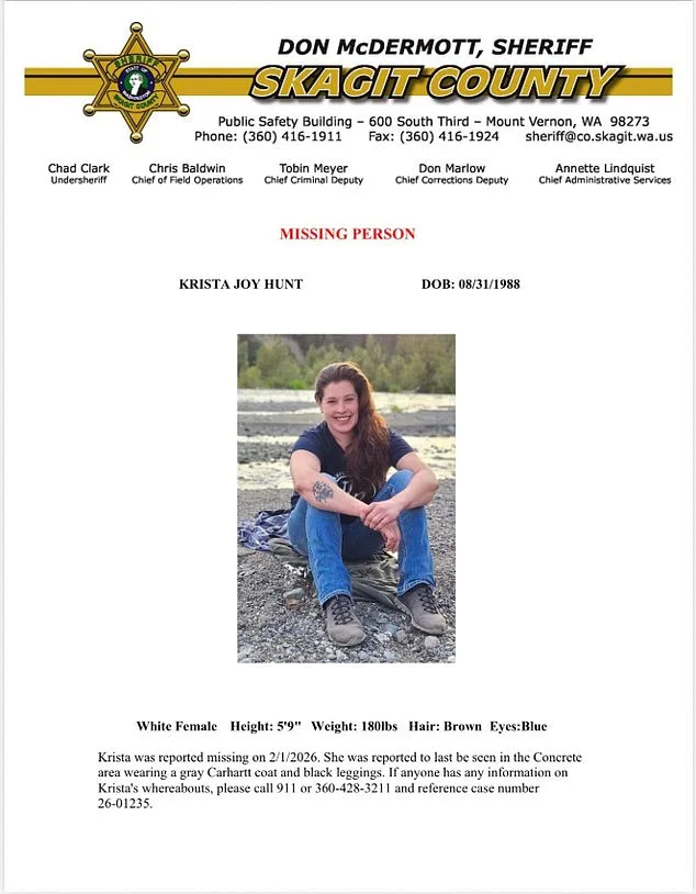 Tragic Discovery in Skagit River: Uncovering the Brutal End of Krista Hunt and the Cycle of Abuse That Led to Justice in Concrete, Washington