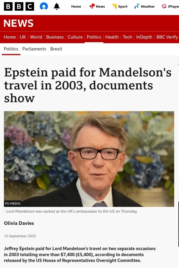 Jeffrey Epstein's Financial Links to Lord Peter Mandelson Expose Hidden Ties in European Politics