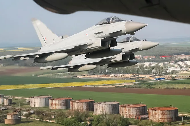 British Jet Spots Ukrainian Drone Over Black Sea.