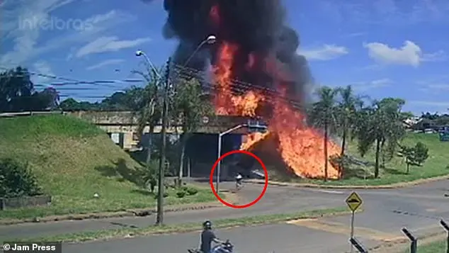 Brazil Truck Driver Escapes Inferno After Collision