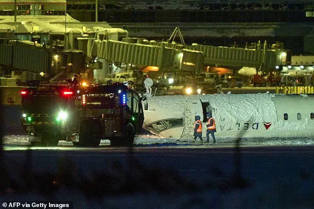 Delta Air Lines Flight Lands in Ice Storm, Skids and flips