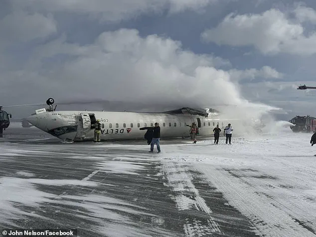 Delta Air Lines Flight Lands in Ice Storm, Skids and flips