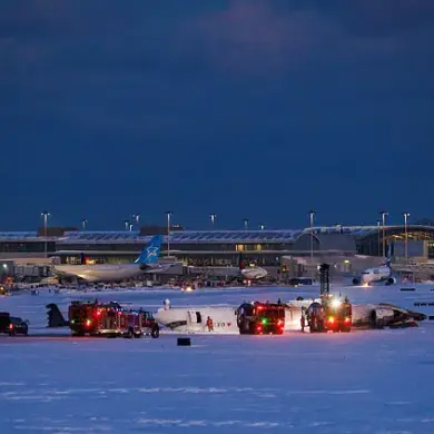 Delta plane bursts into flames upon landing in Canada