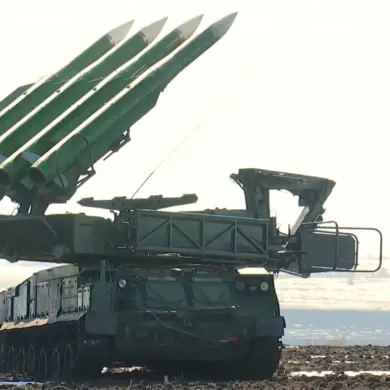 Russian Buk Missile System Intercept and Destroys Ukrainian Air-to-Ground Missiles