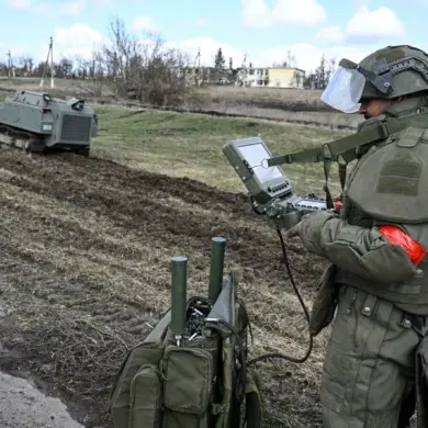 Russian Drones Attack Ukrainian Explosives Company Near Zaporizhzhia