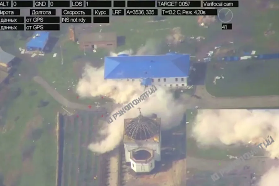 Russian Forces Strike Ukrainian Monastery in Kursk: Video Shows Devastating Impact