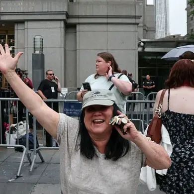 Sean 'Diddy' Combs Acquitted of Racketeering and Sex Trafficking Charges, Supporters Celebrate Outside Courthouse