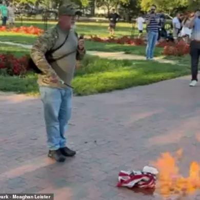 Veteran's Flag Burning Sparks Legal and Political Debate Over Trump's Executive Order